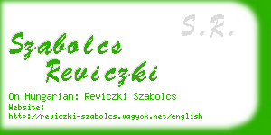 szabolcs reviczki business card